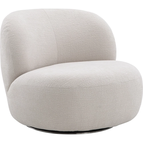 Cove Swivel Accent Chair in Light Grey Fabric